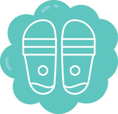 Bir çift terliğin vektör çizimi