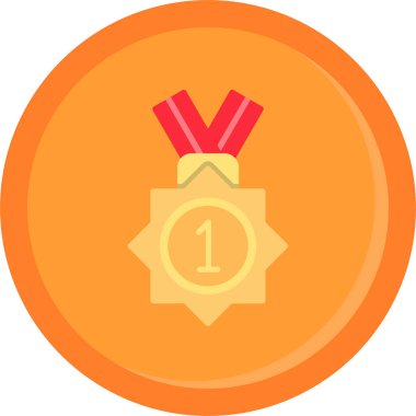 Madalya düz vektör simgesi