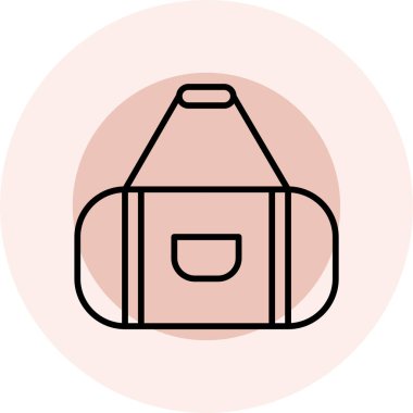 Bir torba simgesinin vektör illüstrasyonu