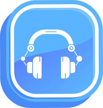 Kulaklıklar. Web simgesi vektör illüstrasyonu