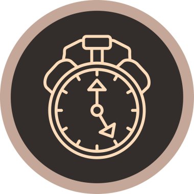 Bir saat simgesinin vektör illüstrasyonu