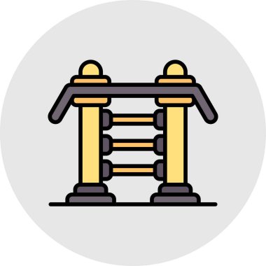 Köprü simgesi rengi dış hat vektörü