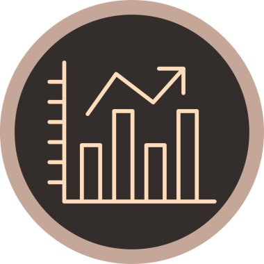 çubuk grafik. Web simgesi vektör illüstrasyonu