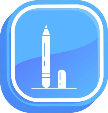 Modern roket simgesinin vektör çizimi.