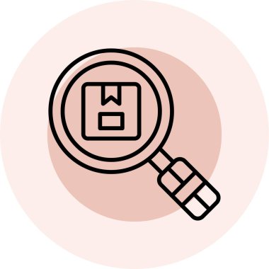 Büyütme cam simgesi, vektör illüstrasyonu, tasarım