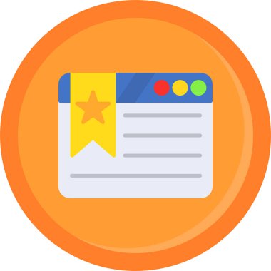 Sertifika. Web simgesi basit illüstrasyon