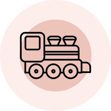 Tren simgesinin vektör illüstrasyonu