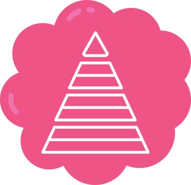 Piramit. Web simgesi vektör illüstrasyonu