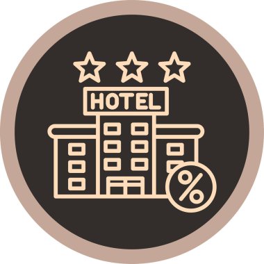Otel simgesi vektör illüstrasyonu