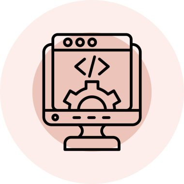 Web tasarım geliştirme simgesi, vektör illüstrasyonu