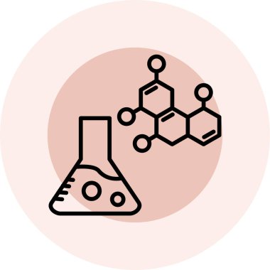 Kimyasal simgenin vektör illüstrasyonu