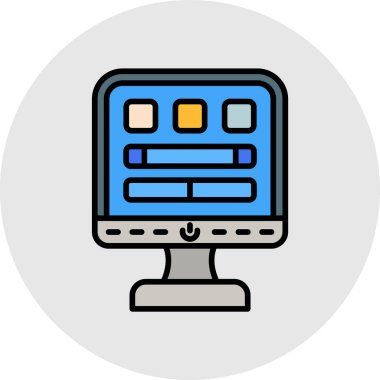 Web simgesi vektör illüstrasyonu