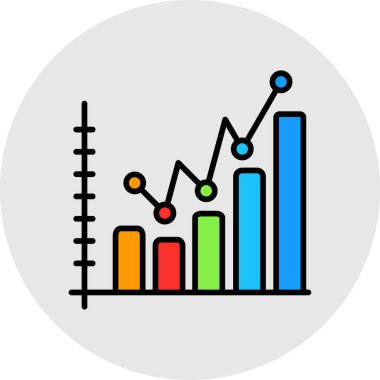 grafik ikonu vektör illüstrasyonu