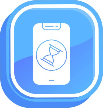 Cep telefonu simgesi, vektör illüstrasyonu