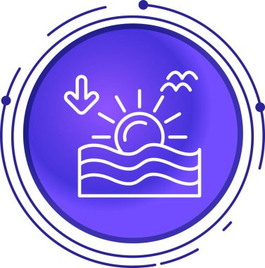 Renkli Su Damlası simgesi beyaz arkaplanda izole edildi. Kademeli rastgele dinamik şekiller. Vektör İllüstrasyonu