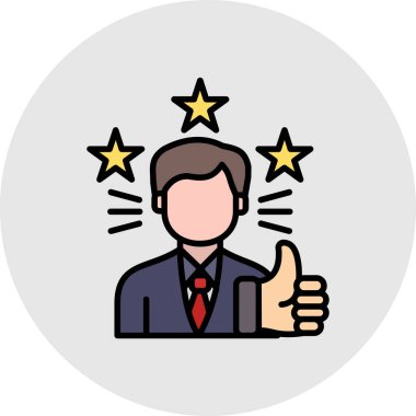 iş adamı simgeyi tamamlanmış - taslak biçimi ile bastırdı