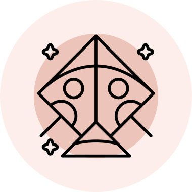 Bir ejderhanın ikonunun vektör çizimi