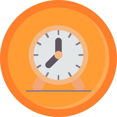 Saat zaman simgesi düz biçimli