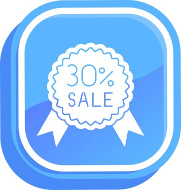 İndirimli satış simgesi, vektör illüstrasyonu