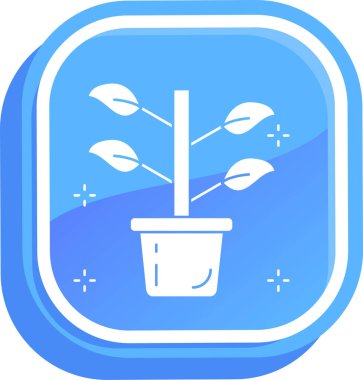 Bitki simgesinin vektör illüstrasyonu