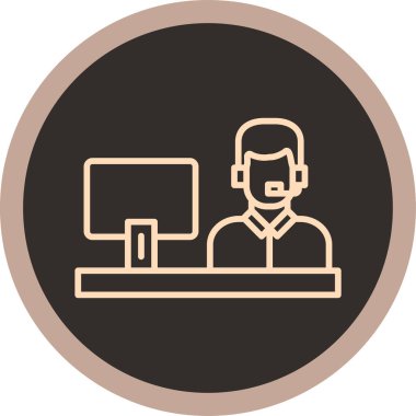 Dizüstü bilgisayarı olan bir adamın vektör çizimi