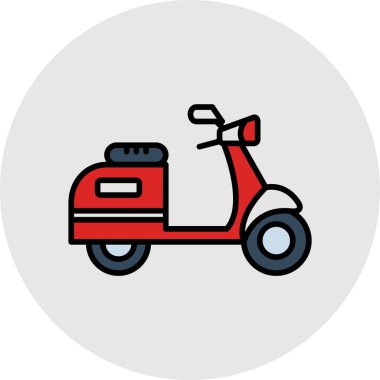 scooter simgesi vektör illüstrasyonu