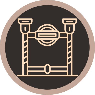 Bir salıncak simgesinin vektör illüstrasyonu