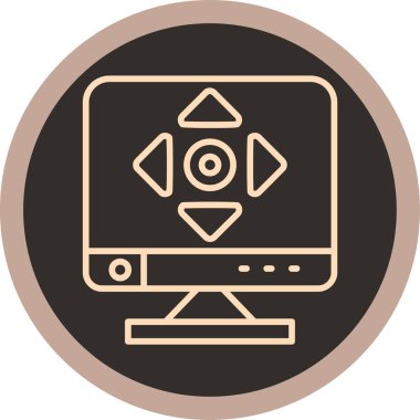 Monitör. Web simgesi basit illüstrasyon