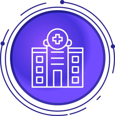 Hastane Simgesi Vektör İllüstrasyonu