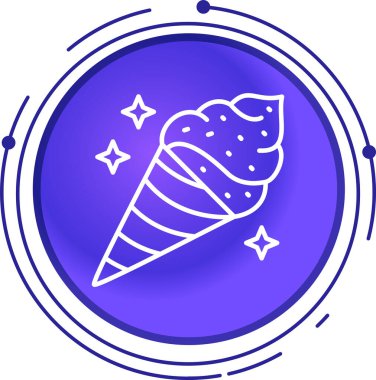 Bir mavi ve mor simgenin vektör illüstrasyonu