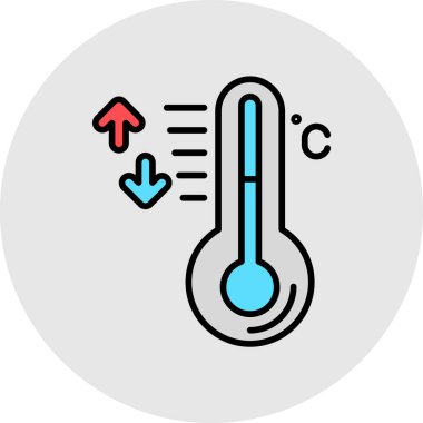 Sıcaklık renk simgesi. vektör illüstrasyonu