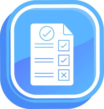 Kontrol listesi simgesi, vektör illüstrasyonu