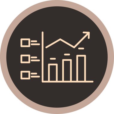 Çubuk Çizelgesi Simgesi Moda Biçiminde İzole Arkaplan