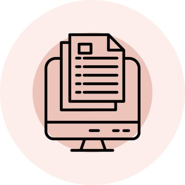 belge simgesi vektör illüstrasyonu