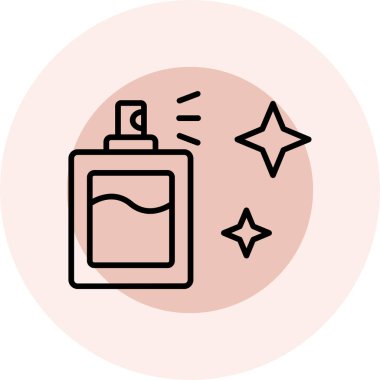 Beyaz arka planda izole edilmiş şampuan ikonu olan çizgi şişesi. Renkli taslak konsepti. vektör.