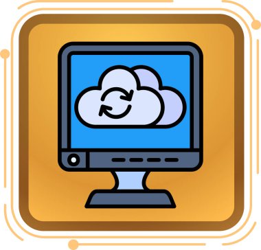 Moda biçimi izole edilmiş arkaplanda bulut hesaplama simgesi