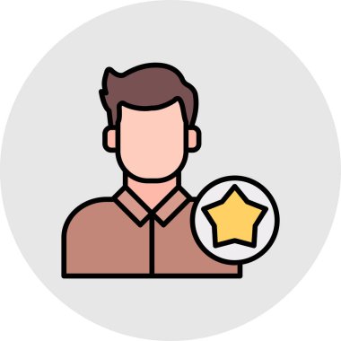 Yıldızlı bir adamın vektör çizimi