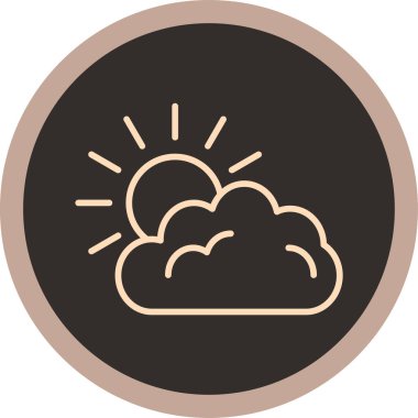 Bulut simgesi vektör illüstrasyonu