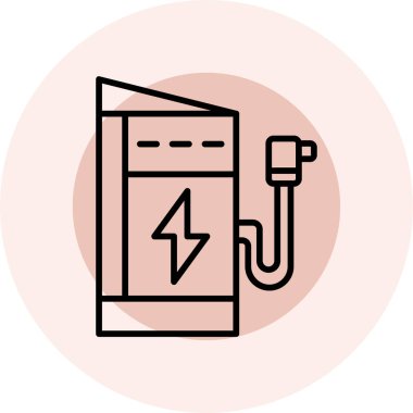 Pil. Web simgesi basit illüstrasyon