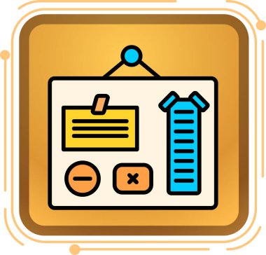 İş simgesinin vektör illüstrasyonu