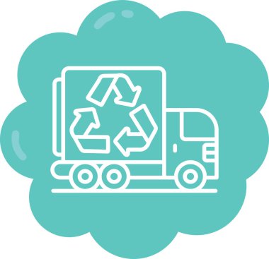 Geri dönüşüm. Web simgesi basit illüstrasyon