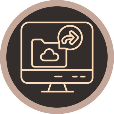 Paylaşılan sürücü simgesi, vektör illüstrasyonu basit tasarım