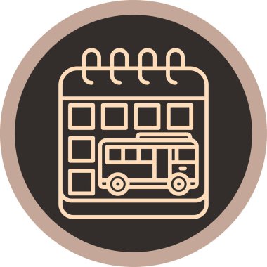 Otobüs. Web simgesi basit illüstrasyon