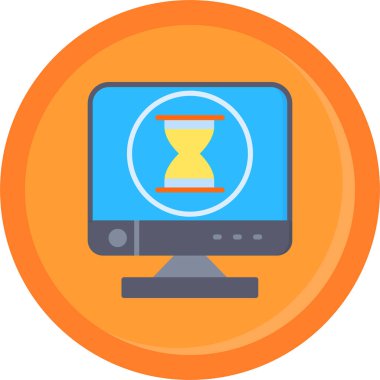 Saat düz saat vektör simgesi