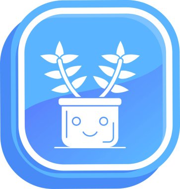 Bitki. Web simgesi basit illüstrasyon