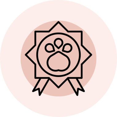 Bir çelengin karikatür simgesinin vektör çizimi