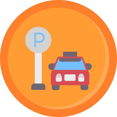 Web sitesi ve mobil için park vektörü simgesi modern basit vektör çizimi