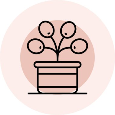 bitki simgesi vektör illüstrasyonu