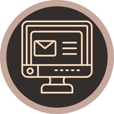 Dizüstü bilgisayar simgesi vektör çizimi