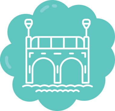 Köprü simgesinin vektör illüstrasyonu